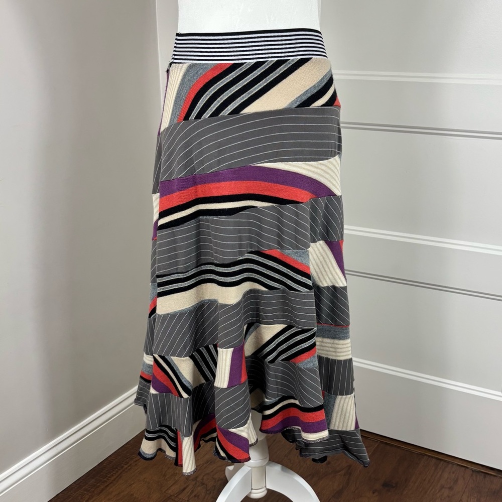 Grub‎ Patchwork Colorblock Lagenlook Skirt Size S